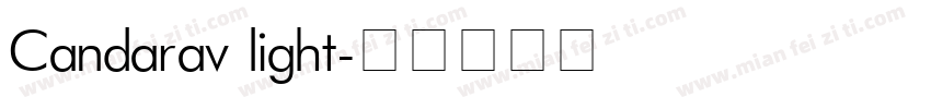 Candarav light字体转换